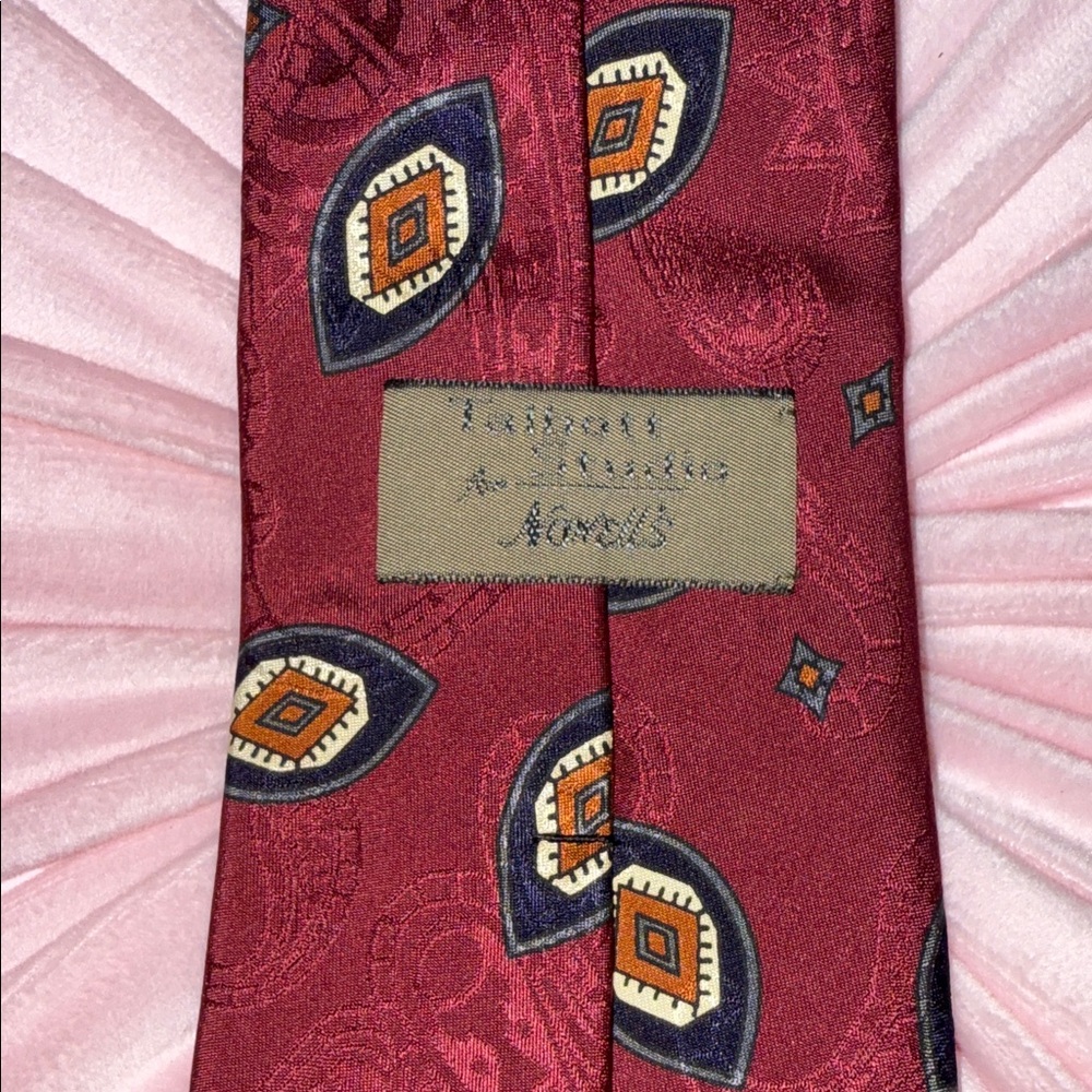 Talbott By Robert Talbott Burgundy Patterned Tie … - image 6